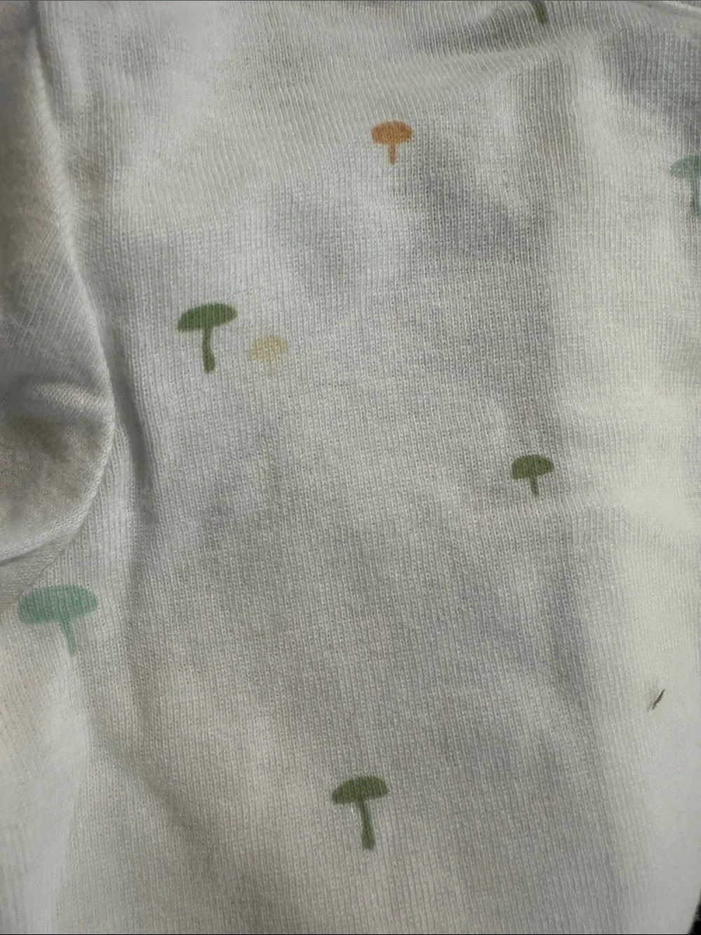 cloud island Green and White Footed One-Piece Pajama Set mushrooms 🍄